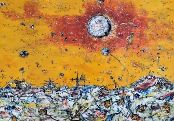 The Song of the Fireflies, 萤火虫之歌, Oil on Canvas, 2021-2024. Photo: Jean-Pierre Civade