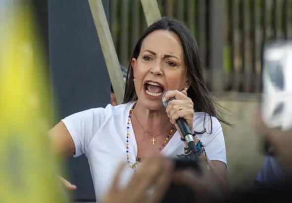 Venezuelan far-right politician María Corina Machado. Photo: Jimmy Villalta/Europa Press/File photo.