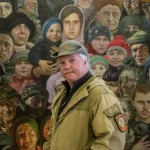 A mural depicting Russell Bonner Bentley, a 64-year old American from Texas who first served in the DPR as a soldier and more recently as a war correspondent before his untimely death in April, 2024. Photo: Sputnik.