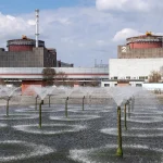 Cooling pool units at the Zaporozhye NPP in Energodar. Photo: Sputnik.
