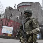Russian serviceman on the territory of the Zaporozhye nuclear power plant. Photo: Sputnik/Konstantin Mihalchevskiy.