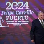 Mexican President Andrés Manuel López Obrador during his morning press conference on Friday, April 5, 2024. Photo: Mexican government.