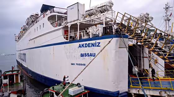 The flotilla waits to sail from Istanbul. Photo: Medea Benjamin.
