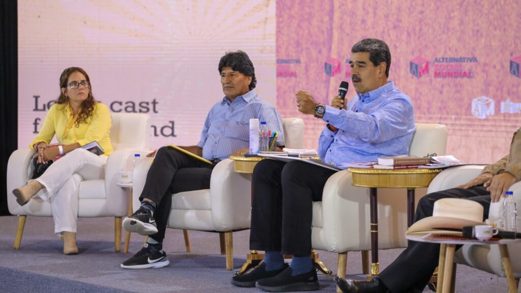 Venezuelan President Nicolás Maduro addressing the World Gathering for a Social Alternative. Photo: Presidencia Venezuela.