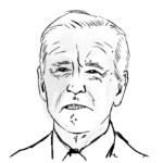 US President Joe Biden. Drawing: Nathaniel St. Clair.