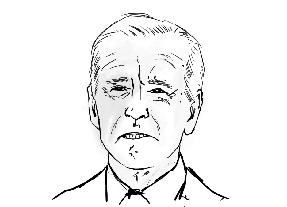 US President Joe Biden. Drawing: Nathaniel St. Clair.