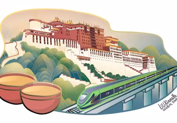 Typical illustration depicting China's Xizang Autonomous Region. Photo: Global Times/Liu Xiangya.