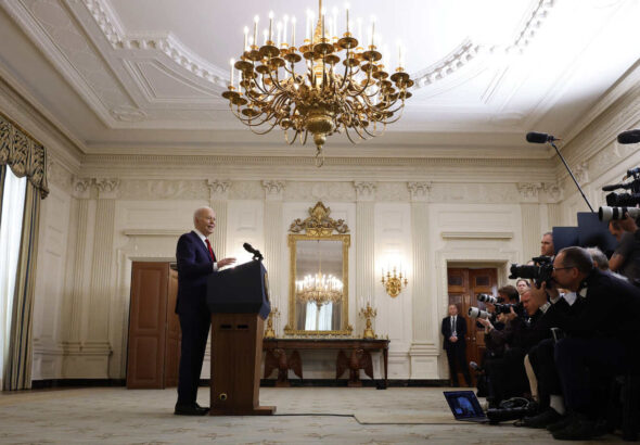 US President Joe Biden delivers remarks after signing legislation giving $95 billion in aid to Ukraine, Israel and Taiwan, on April 24, 2024. Photo: Chip Somodevilla/Getty Images.