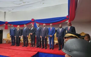 Swearing in ceremony of the Transitional Presidential Council of Haiti, held at the National Palace on April 25, 2024. Photo: LeNouvelliste.