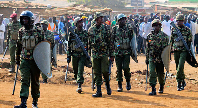 An undated picture of the Kenya Police doing patrols. Photo: Haïti Liberté/File photo.
