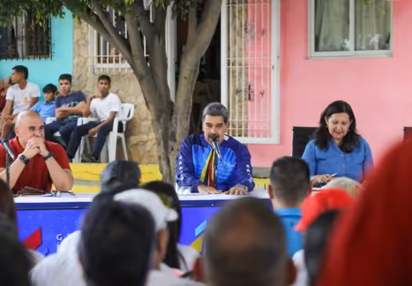 President Nicolás Maduro speaks to the people. Photo: Archive.