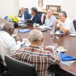 Mia Motley and other CARICOM leaders met with Haitian "stakeholders" in Kingston, Jamaica to create the transitional government now in place in Haiti. Photo: Black Agenda Report/File photo.