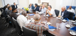 Mia Motley and other CARICOM leaders met with Haitian "stakeholders" in Kingston, Jamaica to create the transitional government now in place in Haiti. Photo: Black Agenda Report/File photo.
