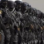 Palestinian Authority security forces deployed in Jenin, West Bank, to crack down on the Palestinian resistance. Photo: Mohammed Ballas/Associated Press.