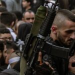 The commander of al-Quds Brigades - Tulkarm Brigade, Mohammad Jaber (Abu Shujaa) during a funeral procession in Nur Shams refugee camp in the occupied West Bank in 2024. Photo: Social Media.