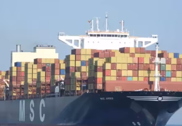 IRGC marine forces have reportedly seized "MSC Aries" container ship in the Strait of Hormuz. Photo: PressTV.