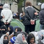 Featured image: Students being arrested in the United States for protesting against Israel’s genocide on Palestinians. Photo: X/@ShayoniMitra.