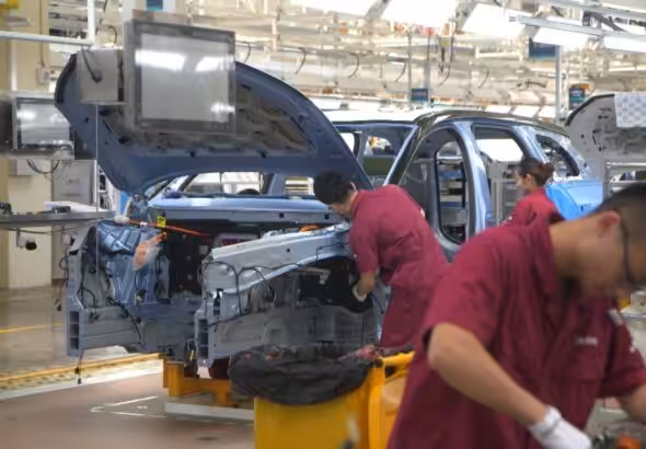 Assembly line at Chinese all-electric car company Nio. Photo: Struggle La Lucha/File photo.