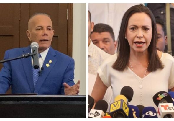Zulia Governor Manuel Rosales (left) and far-right politician María Corina Machado (right). Photo: RedRadioVE.