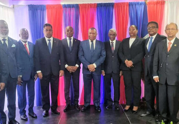 On Apr. 25, the Transitional Presidential Council (TPC) was sworn-in at the National Palace. It is a key pawn in the U.S. plan to pass the Global Fragility Act. Photo: BINUH.