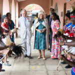 King Charles III and Queen Camilla view dancers at Fort Jesus the UNESCO World Heritage Site on November 03, 2023 in Mombasa, Kenya. Photo: Samir Hussein/WireImage/Getty Images.