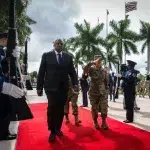 US Secretary of Defense Lloyd. J. Austin III and Gen. Laura J. Richardson, commander of US Southern Command, arrive at SOUTHCOM headquarters, July 25, 2022. Photo: Chad J. McNeeley/DoD.