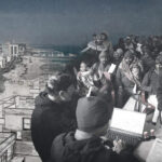 Compilation image of migrant workers, Israel's genocidal projections to build resorts on the Gaza Strip and the Israeli & Indian flags. Photo: The Cradle.