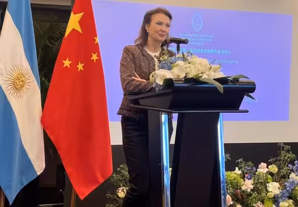 Argentinian Foreign Minister Diana Mondino in China. Photo: Ministry of Foreign Affairs of Argentina.