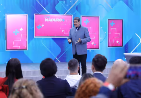 President Nicolás Maduro speaks on television. Photo: archive.