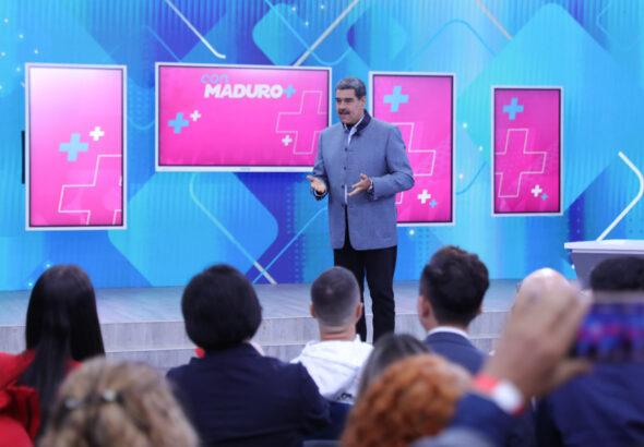 President Nicolás Maduro speaks on television. Photo: archive.