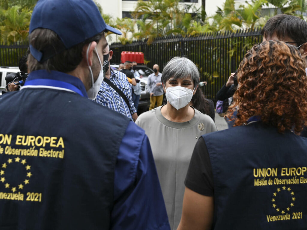 European Union's electoral observers in Venezuela during the November 2021 regional elections. Photo: Yuri Córtez.