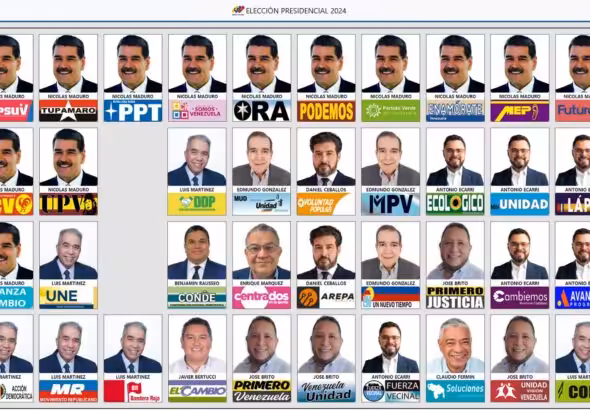 Final electoral ballot for the 2024 presidential elections of Venezuela, scheduled for July 28, 2024. Photo: CNE.