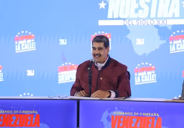 Venezuelan President Nicolas Maduro during the announcement of his presidential campaign staff in the Hotel Humboldt, Caracas, Friday, May 17, 2024. Photo: X/@NicolasMaduro.
