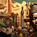 Poster portraying some African cultural icons and art expressions. Photo: X/@yvangil.