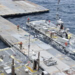 The controversial pier in Gaza being constructed by the US Navy. Photo: Times of Israel.