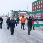Inuit protest Nunavut Canada free Palestine. Photo: Geopolitical Economy/File photo.