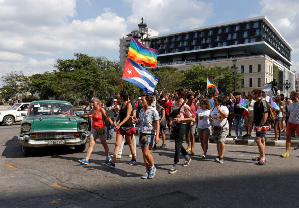 Cuban LGBT activists participate in an annual demonstration against homophobia and transphobia in Havana, Cuba May 11, 2019. Photo: REUTERS/Stringer.