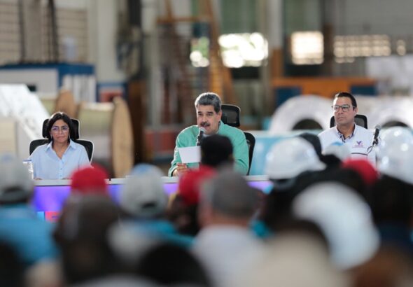 Venezuelan President Nicolás Maduro speaks at an official event in Corporación Venezolana de Guayana Cabelum, Ciudad Bolívar, Bolívar state, May 24, 2024. Photo: Correo del Orinoco.