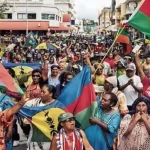 Protest in Nouméa, New Caledonia, April 2024. Photo: RNZ.