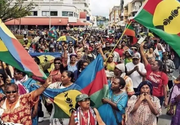 Protest in Nouméa, New Caledonia, April 2024. Photo: RNZ.