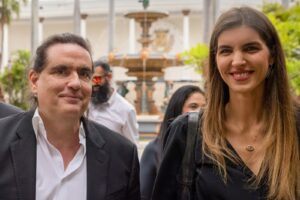 Venezuelan diplomat Alex Saab (left) and his wife Camilla Fabri Saab (right) in Venezuela. Photo: EFE.