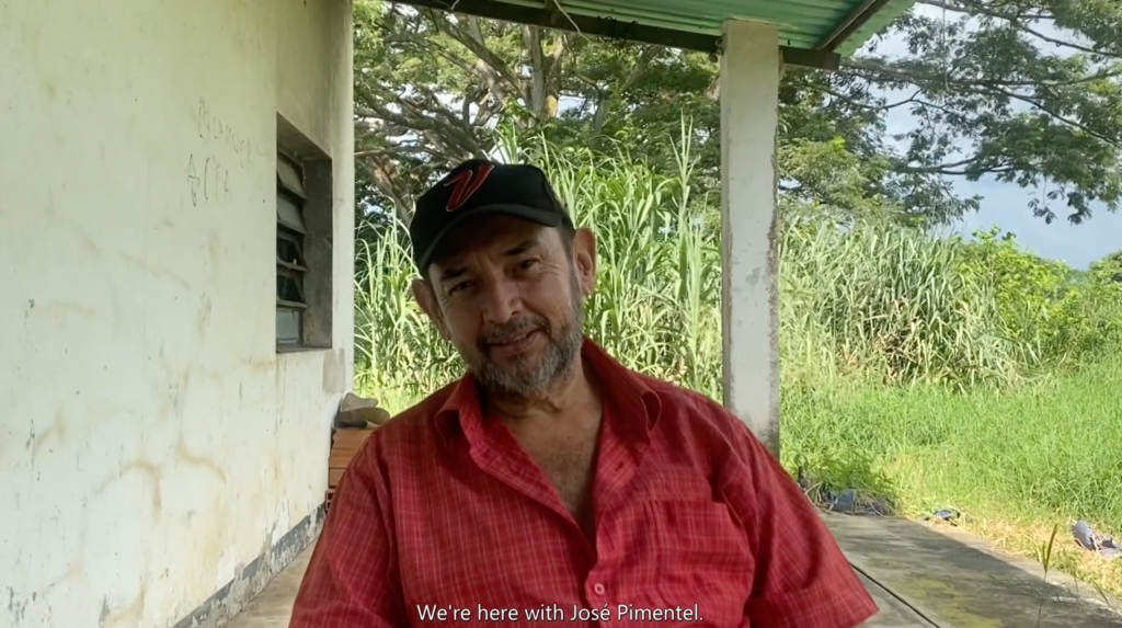 José Pimentel, peasant leader & land defender in San Carlos, Cojedes, Venezuela. Photo: Alliance for Global Justice.