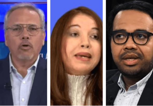 From left to right: Venezuelan far-right "influencers:" Andrés Izarra, Miguel Ángel Rodríguez, Maibort Petit, Daniel Lara Farías, and Wender Villalobos. Photo: RedRadioVE.