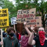 A US university students' protest against the Gaza genocide. Photo: The Irish Independent.