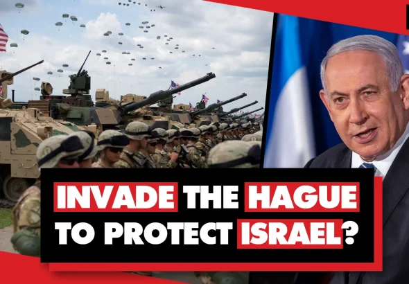 Compilation image of US military occupiers (Left) and Benjamin Netanyahu (Right). Photo: Geopolitical Economy Report.