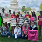 Protest in Washington, DC on April 18. Photo: Michelle Ellner/Codepink.