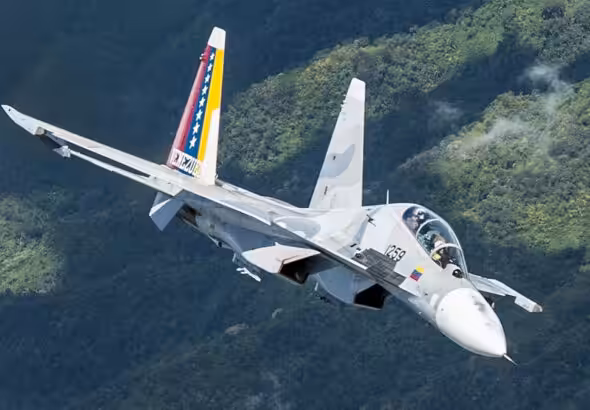 A Russian Sukhoi 30-MK2 fighter jet of the Venezuelan armed forces. Photo: FANB.