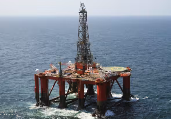 A view of the Aban Pearl gas rig in the Caribbean sea, along the Venezuelan coast. May 6, 2010. Photo: PDVSA.