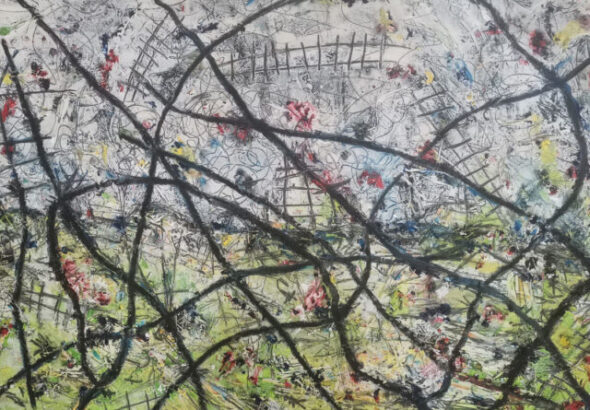 Ecological smokescreen, Oil on Canvas, Jean-Pierre Civade, 2023.