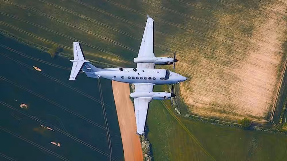 This file photo shows a British Shadow R1 spy plane in flight. Photo: Royal Air Force.
